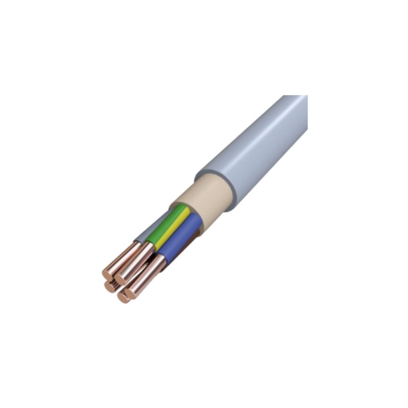 KABEL+LEITUNG PVC-Mantelleitung 5x1,5qmm, gr, R100 NYM-J 5x1,5 GR/