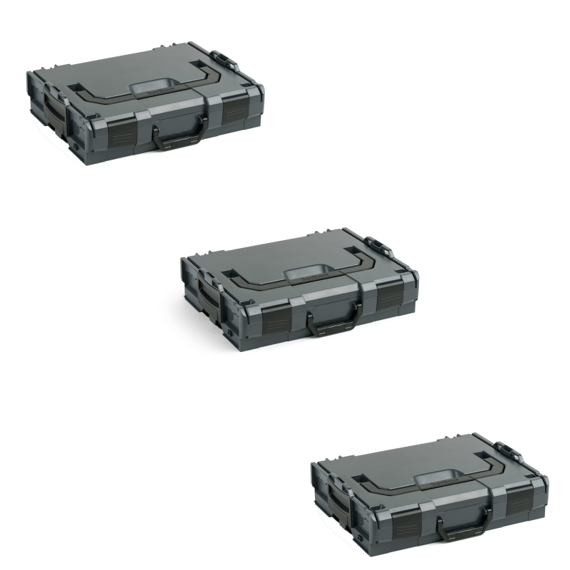 BOSCH SORTIMO Systembox L-BOXX anthrazit 3 x L-BOXX 102 & 2 x L-BOXX 136