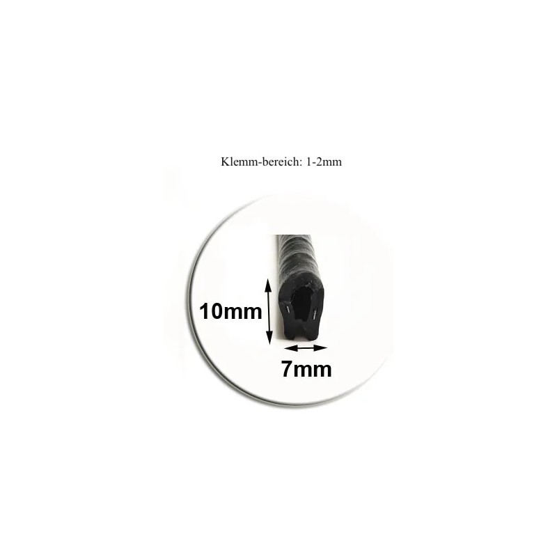 1~100 Meter Schwarz Autotür Dichtungen Streifen Kantenschutz für Blech 1-4 mm