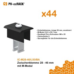 Ziegeldach PV Unterkonstruktion Komplettes Montageset für 24x Solar Module