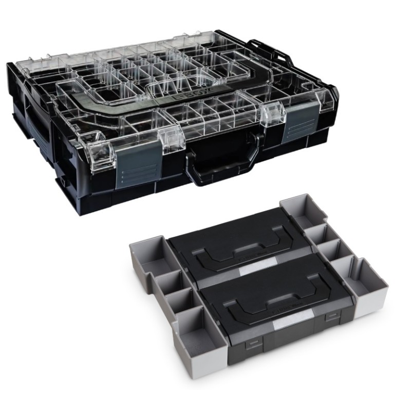 Sortimo Systemkoffer L-Boxx 102 Schwarz mit Transparentem Deckel Mit mit L-Boxx mini Deckel OPAK