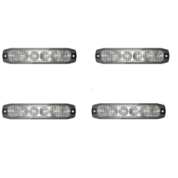 4er FIN6 LED-FRONTBLITZER 911SIGNAL - HWS SET GELB - WASSERDICHT
