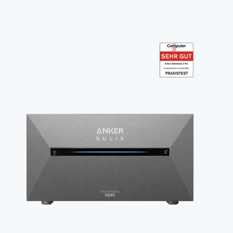 Anker Solarbank 2 PRO inkl. SmartMeter und Anker SOLIX BP1600 Erweiterungsspeicher-Bundle für Balkonkraftwerke