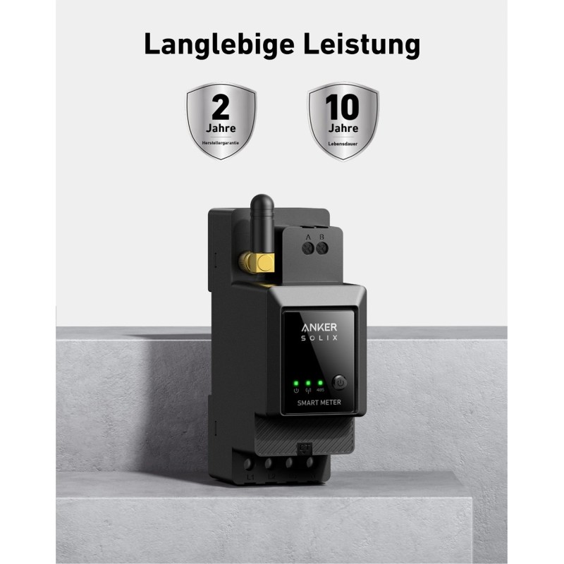 Anker Solarbank 2 PRO inkl. SmartMeter und Anker SOLIX BP1600 Erweiterungsspeicher-Bundle für Balkonkraftwerke