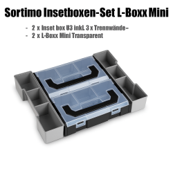 Sortimo Systemkoffer L-Boxx 102 anthrazit/Bosch kompatibel mit L-Boxx mini und Deckeleinlage