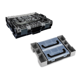 Sortimo Systemkoffer L-Boxx 102 Schwarz mit Transparentem Deckel Mit mit L-Boxx mini Deckel Transparent