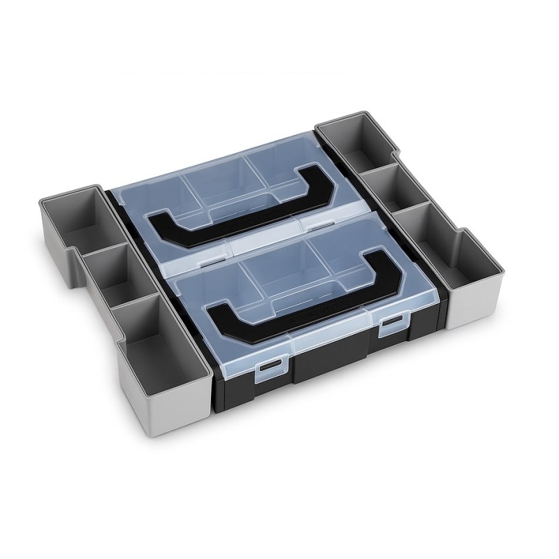Sortimo Systemkoffer L-Boxx 102 Schwarz mit Transparentem Deckel Mit mit L-Boxx mini Deckel Transparent
