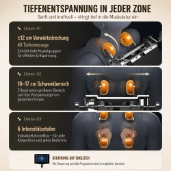4D Massagesessel Zero Gravity Vollkörper Elektrisch Shiatsu Wärme USB YIJIE L50S