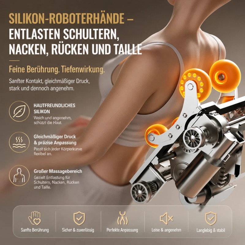 4D Massagesessel Zero Gravity Vollkörper Elektrisch Shiatsu Wärme USB YIJIE L50S