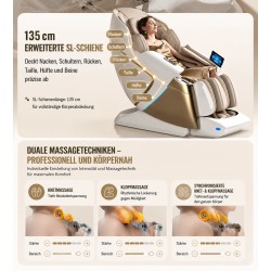 4D Massagesessel Zero Gravity Vollkörper Elektrisch Shiatsu Wärme USB YIJIE L50S