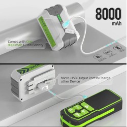 Huepar ZK04CG 4D 360° Kreuzlinienlaser mit LR8RG Empfänger & TPD16 Stativ