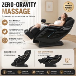 3D Massagesessel Zero Gravity Elektrisch Shiatsu Vollkörper Yijie L39 Max