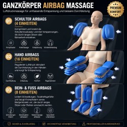 3D Massagesessel Zero Gravity Elektrisch Shiatsu Vollkörper Yijie L39 Max