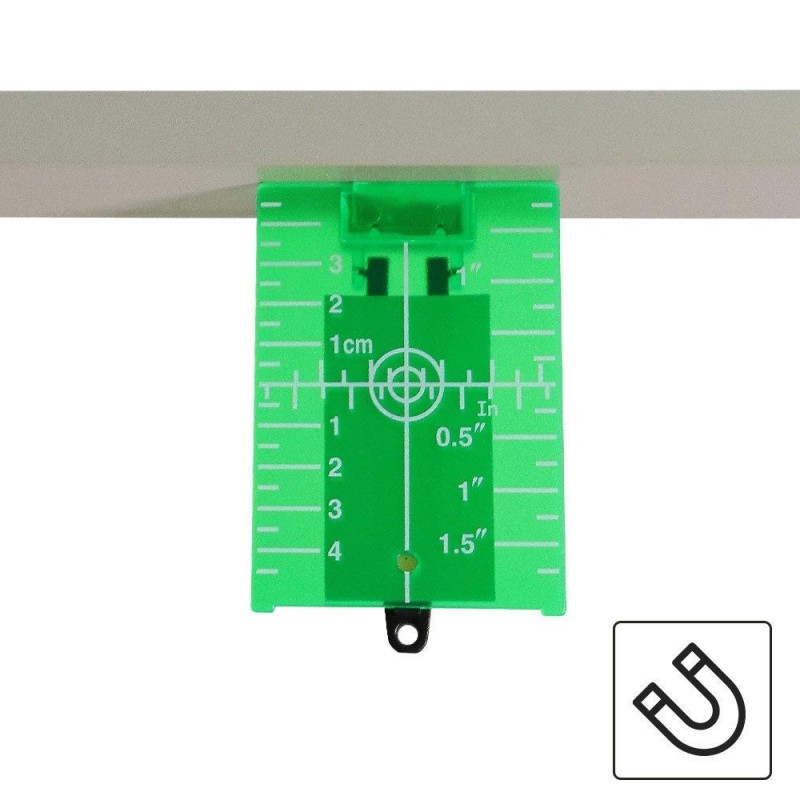 Huepar TP01G grüne Laser Zielscheibe mit Reflektoren