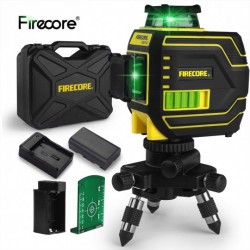 Firecore F94T-XG 3D Kreuzlinienlaser mit Teleskopstange Drehbasis im Koffer