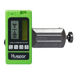 Huepar S04CG 4D Kreuzlinienlaser mit Fernbedienung im Koffer Mit Teleskopstange Huepar LP36 und Detektor LR-5RG