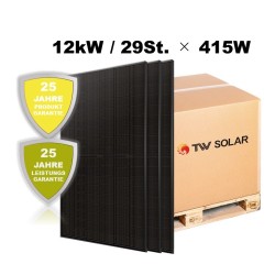 12kWp PV-Anlage/29xTW Solar415W SCHINDELMODULE TH415P-MB7-44SCS FULL BLACK