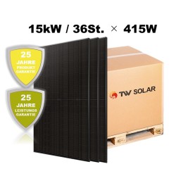 15kWp PV-Anlage/36xTW Solar415W SCHINDELMODULE TH415P-MB7-44SCS FULL BLACK