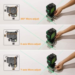 Huepar Set S03DG mit Wandhalterung Brille und Ministativ in L-BOXX