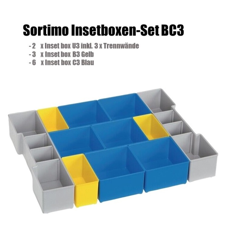 InsetBoxen BC3 und Deckeleinlage für die L-BOXX 102