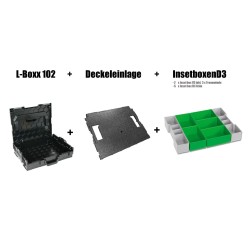 Sortimo Systemkoffer L-Boxx 102 anthrazit/Bosch kompatibel mit InsetBoxen D3 und Deckeleinlage