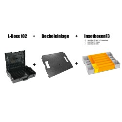 Sortimo Systemkoffer L-Boxx 102 anthrazit/Bosch kompatibel mit InsetBoxen F3 und Deckeleinlage