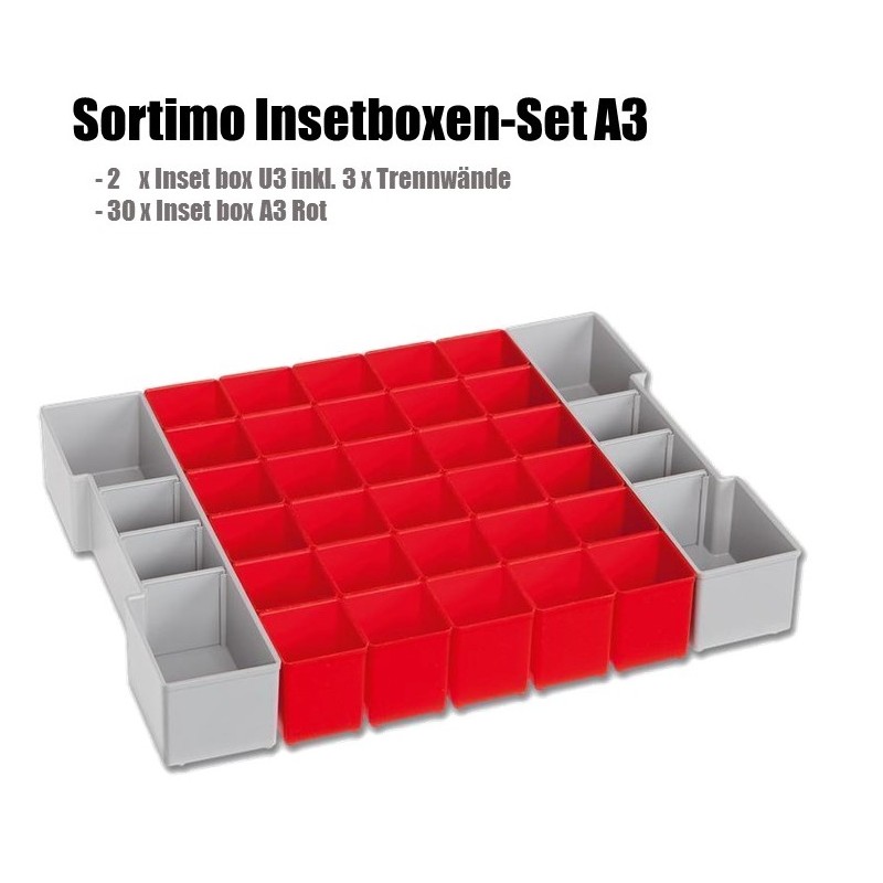 Insertboxen/Einlage für Systemkoffer L-Boxx102/W-boxx/Proclick/LS-Tray 72/Shublade 72