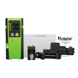 Huepar S04CG 4D Kreuzlinienlaser mit Fernbedienung im Koffer Mit 3,7m Teleskopstange Huepar LP36 und Detektor LR-6RG