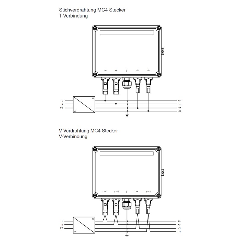 Eltropa EPVA T2-2MPP-2MC4 mit 1100V/mess, Verschraubung