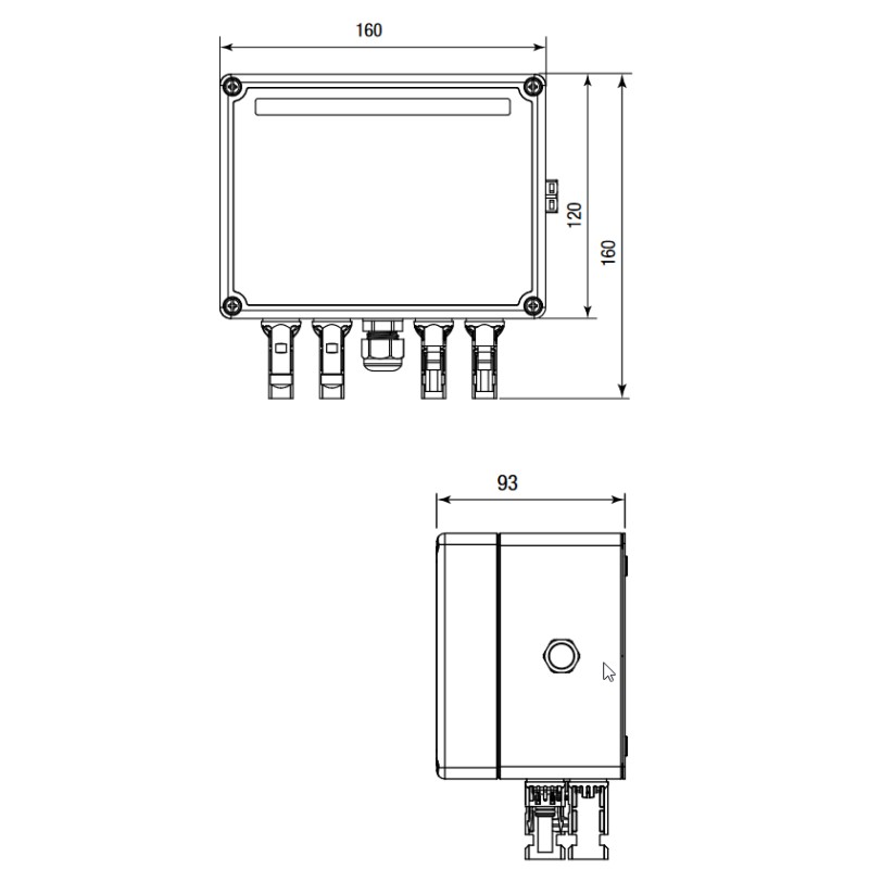 Eltropa EPVA T2-2MPP-2MC4 mit 1100V/mess, Verschraubung