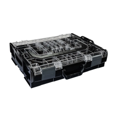 Bosch Sortimo Systemkoffer L-Boxx 102 Schwarz mit Transparentem Deckel mit Insetbox A3